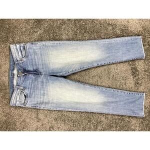 KUT from the Kloth Catherine Jeans  Womens Crop Straight Leg Raw Hem Sz 10